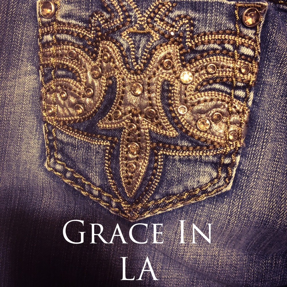 Jewel Encrusted GRACE IN LA Jeans 👖Size 29 😍